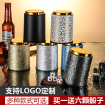Color cup dice set Color creative KTV bar supplies Leather screen cup Manual throwing cup Shaking color nightclub dice cup