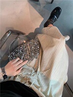 2024 New fashion bling glittering shiny crystal hand -made beaded to prepare melon seeds and buns to lift the underarms leisure bag