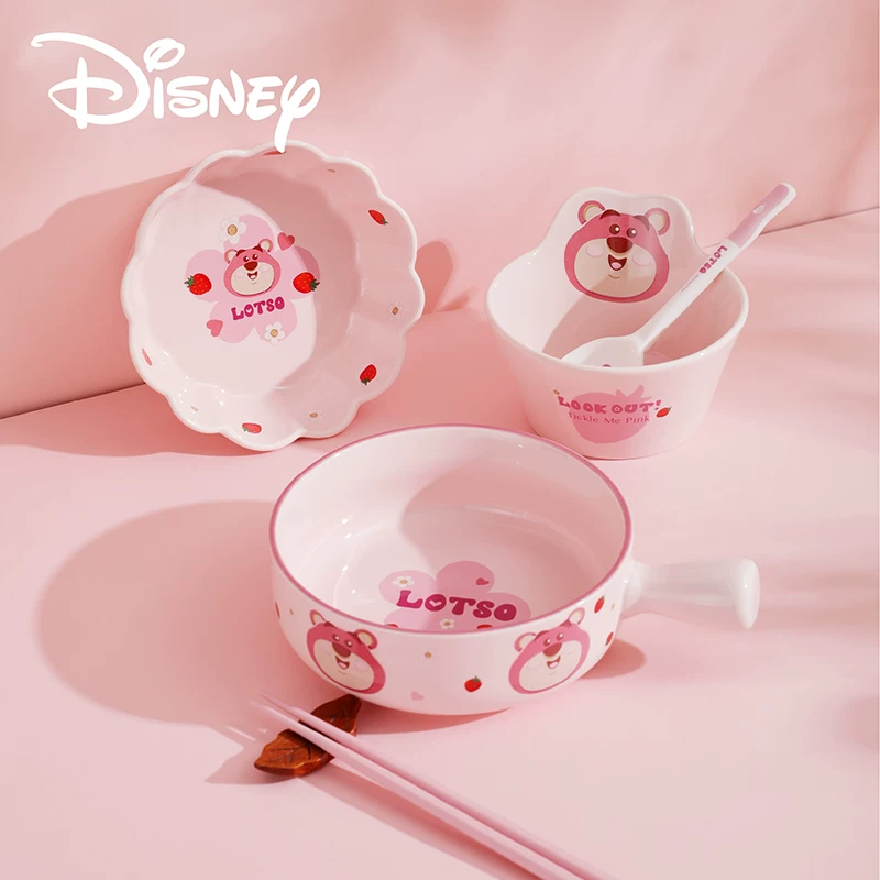 Disney, керамическая клубничная посуда для стола, набор высокого качества, милый с стеклом