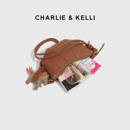 CHARLIE&KELLI women's bag 2026 new autumn and winter fashion croissant bag niche high-end single shoulder crossbody bag