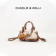 CHARLIE&KELLI women's bag 2026 new niche portable Boston bag, western style commuter shoulder crossbody bag