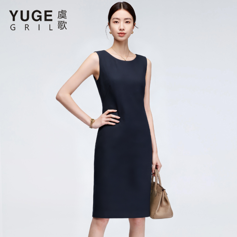 Black Sleeveless Dress for Women 2026 New French Style Little Black Dress with a High-End Feel, Bodycon Slim Fit Business Suit Dress