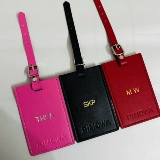 Багажная бирка с гравюрой, чемодан, защитная вывеска, делается под заказ, из натуральной кожи