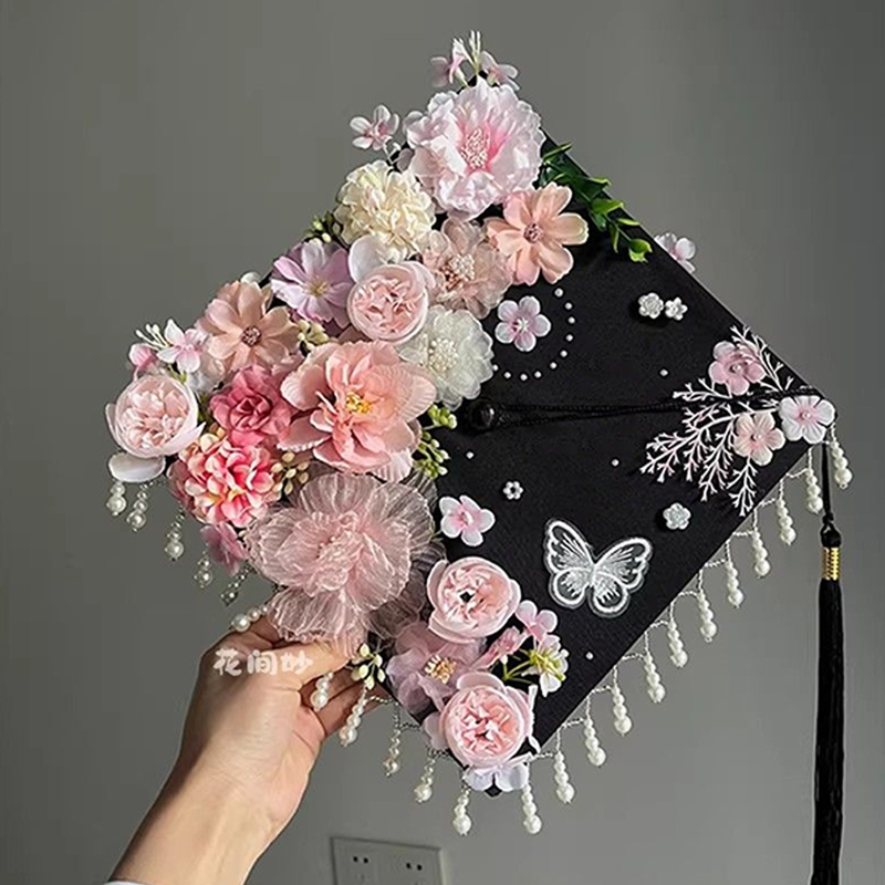 Niche Creative Handmade Hairpin Bachelor's Cap DIY Material Kit, High Aesthetic Value, Practical Graduation Gift for Friends, Suitable for Taking Photos
