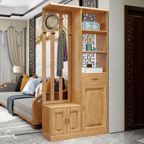 Solid wood shoe cabinet modern simple multifunctional shoe rack coat rack home entrance entrance cabinet living room storage cabinet