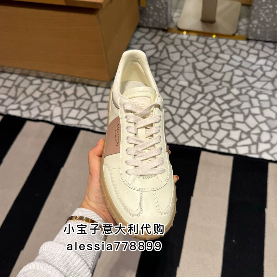 Итальянские Valentino Wallen Tiannu 24 ранняя весна Женские упакованные кожаные обувь Sweet Shoes Спортивная обувь