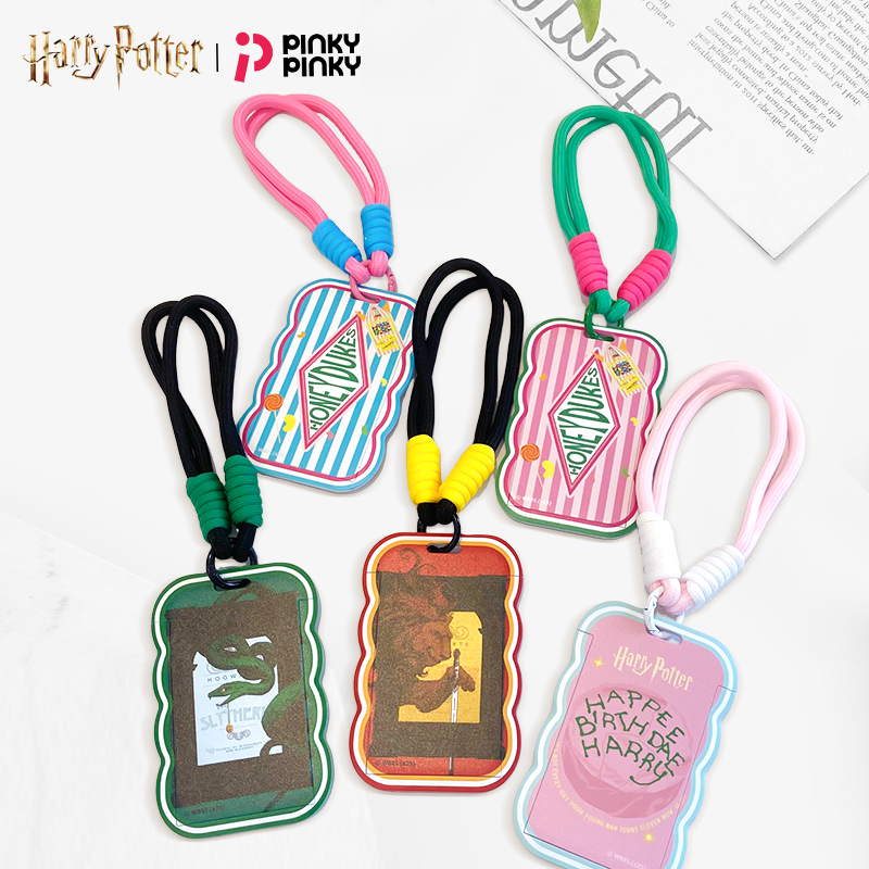 Harry Potter Merchandise Bus Card Holder Harry Hermione Ron Keychain Campus Card Meal Card Protective Cover Acrylic