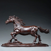 Ebony carved horse ornaments handicrafts living room solid wood carved horse ornaments twelve zodiac horses to success