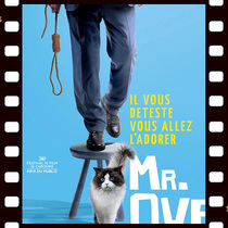 A man named Ove decided to die. Promotional poster for the 2015 Swedish film Super with Chinese subtitles.