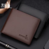 Кенгуру, мужской элитный короткий кожаный бумажник, из натуральной кожи, воловья кожа