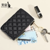 Кенгуру, бумажник, сумка через плечо, изысканный кошелек, картхолдер с молнией, сумка с петлей на руку, в стиле Шанель, из натуральной кожи