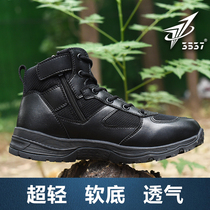 Jihua 3537 ship combat training shoes mens summer black ultra-light breathable island reef deck mid-top combat training boots