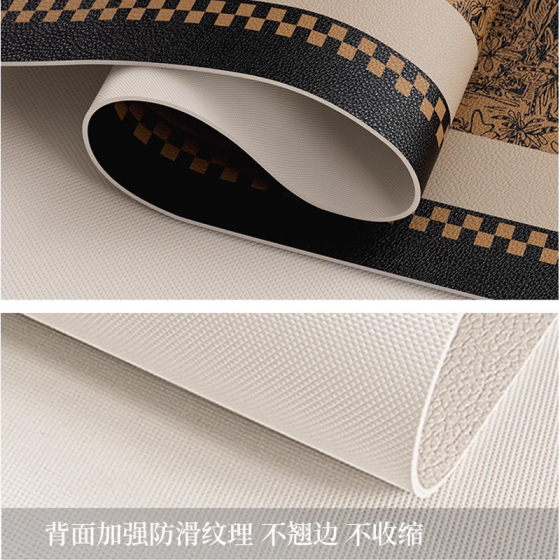 少女风粉色梳妆台桌垫免洗防水防油皮革化妆台桌布美甲桌面保护垫