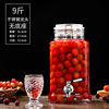 Bubble wine bottle Qingmei household faucet bubble wine jar with grape sealed wine bottle empty bottle large capacity sealed glass jar