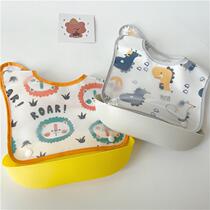 Bibs baby saliva napkins summer baby newborn cartoon detachable rice pocket for eating waterproof super soft bibs for men and women