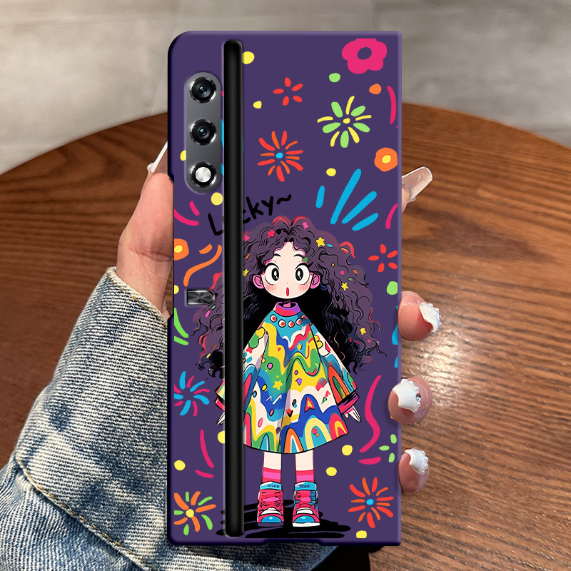 Suitable for Honor Vpurse Phone Case 2024 New Foldable Screen V Purse High-End Women's Style Honor Cartoon Creative Niche Magicv2 Full-Cover Anti-Drop Hard Case Vs2 Ultra-Thin Protective Case