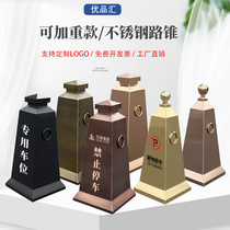 Stainless steel road cones custom square weighted ice cream cones metal reflective cones prohibited parking pillars warning roadblocks