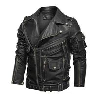 FASHION WINTER WINTER MENS Leather Jacket Men Fashion Motorc