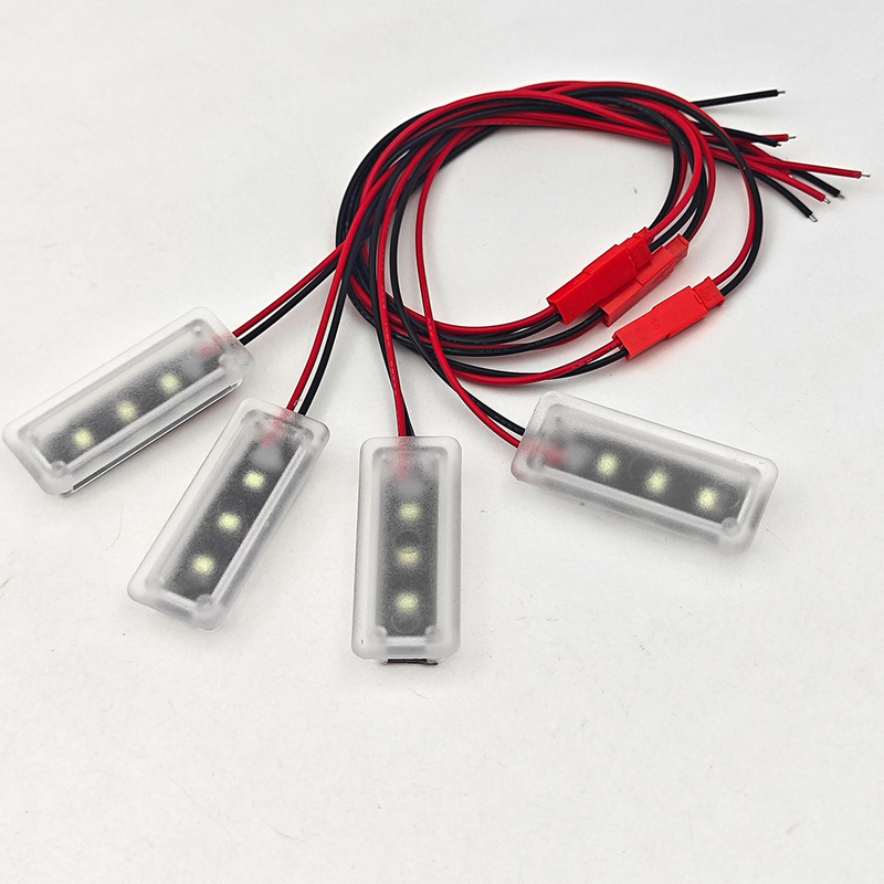 Car Ambient Light Led Footwell Light Adhesive Installation Single Color Light Module Ice Blue Pink Purple Yellow Green Red 24V/12V