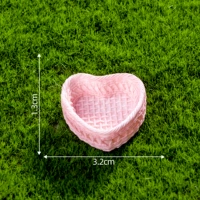 12 # розовая бамбуковая корзина в форме сердца, 28 стилей