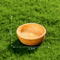 17 # Коричневая круглая бамбуковая корзина, 28 стилей