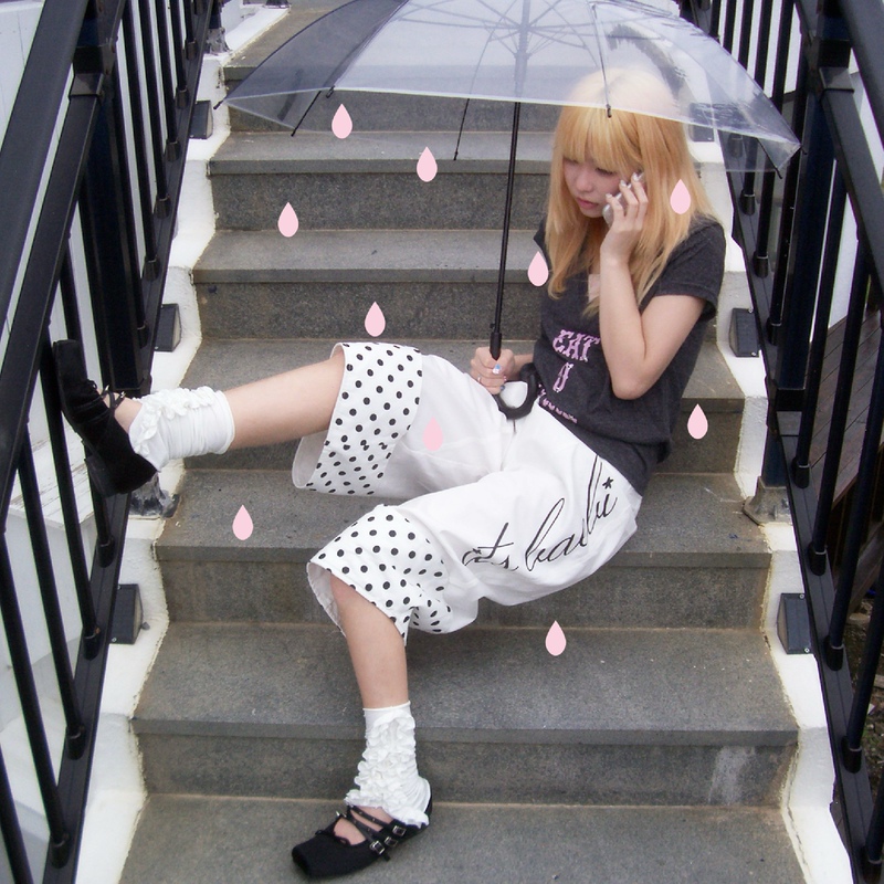 Baebi Original Tencel Cotton Letter Print Polka Dot Patchwork Cropped Pants Scimitar Pants Versatile Y2K Jeans