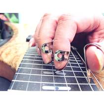 Vorson Hawaiian Electric Guitar Nails Guitar Finger Cots Slide Electric Guitar Nails Nickel Plated YG-X