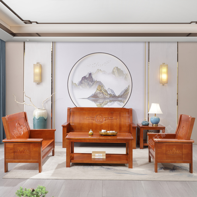 2025年新中式橡木沙发：简约风邂逅古典韵味