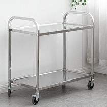 Huishan 304 thickened stainless steel dining cart two- and three-story trolley collection and delivery dining cart hotel fast food restaurant collection bowl cart wine