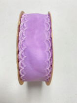 B429 4cm wide Korean style double-sided crocheted wavy gauze with light purple non-remote purchase 58 yuan