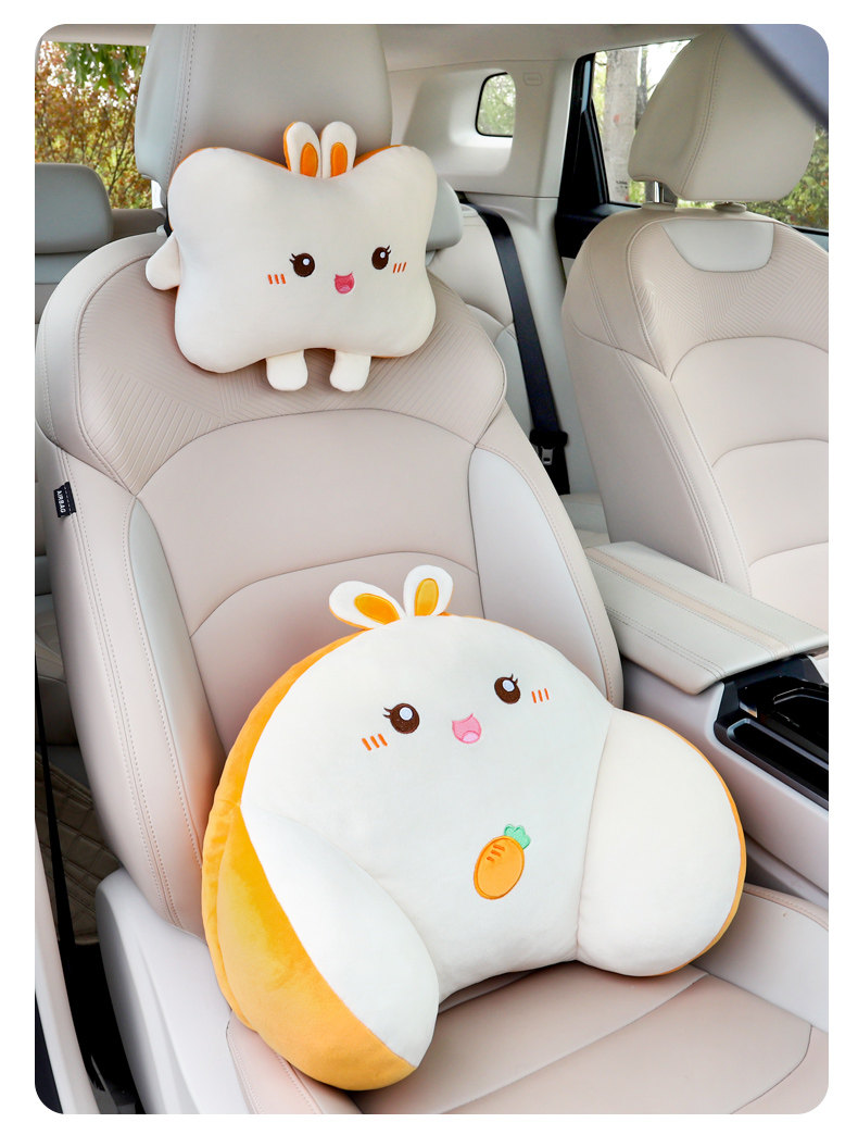 Car Lumbar Support Cushion for Driver's Seat, Headrest and Lumbar Support Pad, Popular Online, for Women, Driving Waist Protection Gadget