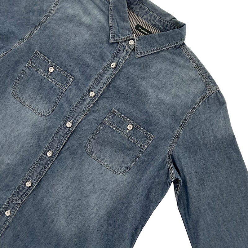 Джинсовая рубашка vintage古着美式复古阿美咔叽水洗做旧长袖日系牛仔衬衫男女n2
