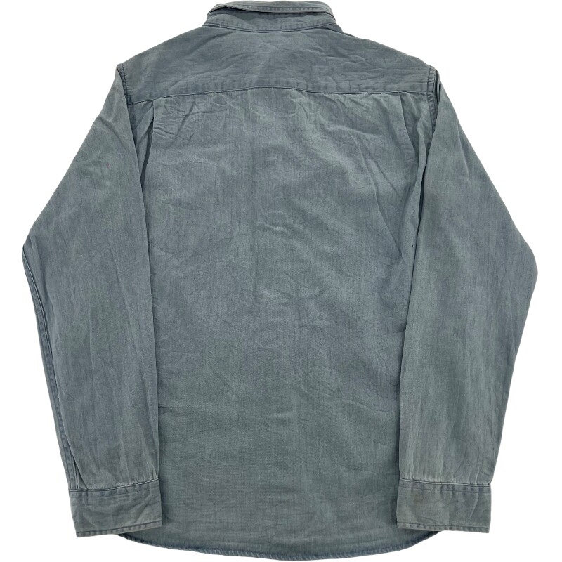 Джинсовая рубашка vintage古着美式复古阿美咔叽水洗做旧长袖日系牛仔衬衫男女n2