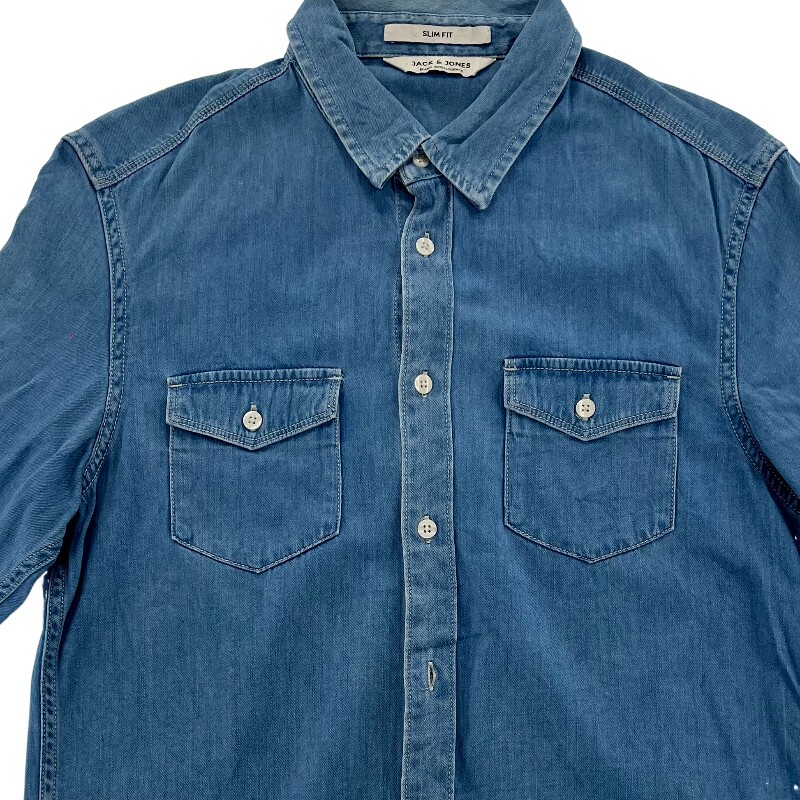 Джинсовая рубашка vintage古着美式复古阿美咔叽水洗做旧长袖日系牛仔衬衫男女n2