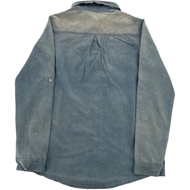 Джинсовая рубашка vintage古着美式复古阿美咔叽水洗做旧长袖日系牛仔衬衫男女n2