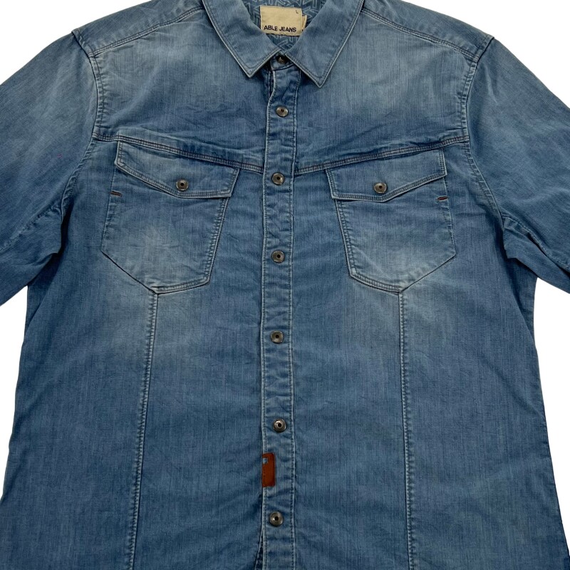Джинсовая рубашка vintage古着美式复古阿美咔叽水洗做旧长袖日系牛仔衬衫男女n2