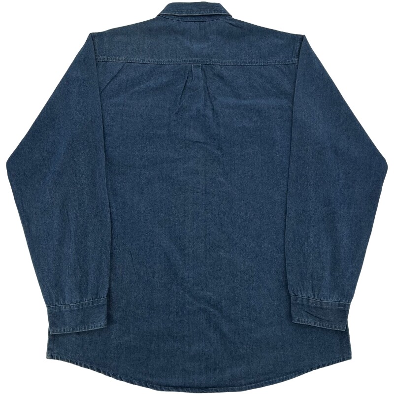 Джинсовая рубашка vintage古着美式复古阿美咔叽水洗做旧长袖日系牛仔衬衫男女n2