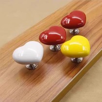 Colorful heart-shaped toilet press creative bathroom toilet tank button auxiliary fashion love button