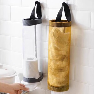 Garbage Bag Storage Organizer for Home Kitchen Cabinets, Wall-Mounted Plastic Bag Storage Bag, Thickened Storage and Org