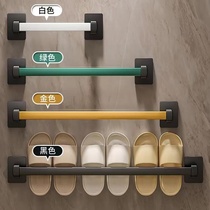 Bathroom slipper rack towel rack bathroom punch-free wall-mounted drain rack toilet door slipper rack no punch hole