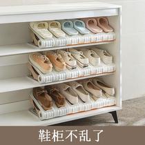 Space-saving shoe storage artifact shoe box storage box transparent shoe cabinet layered partitions to hold shoe boxes folding shoe rack