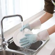 Durable waterproof rubber latex dishwashing gloves for washing dishes washing clothes housework cleaning and washing vegetables