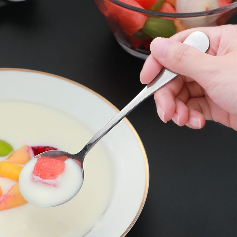 (-5 spoons in good price subsidy) Spoon Stainless Steel Soup Spoon Thickened Spoon Household Spoon Cutlery Large Spoon-Taobao