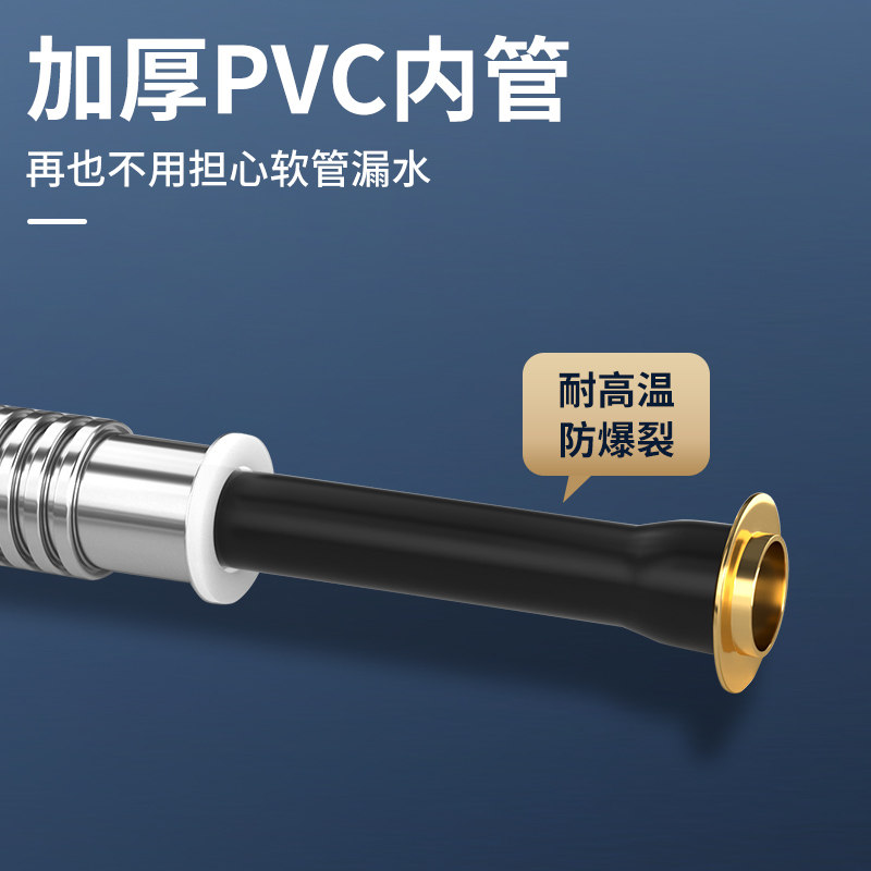 Bathroom water heater bathing plumbing accessories 1 5 2 m stainless steel explosion-proof shower shower shower nozzle hose-Taobao