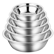 Food grade extra thick 304 stainless steel basin household soup basin kitchen egg beating and basin washing vegetable baking extra large basin
