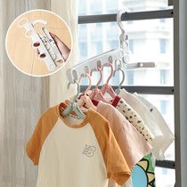 Five-hole folding clothes hanger portable travel hotel clothes drying rack clothes drying artifact simple clothes drying rack clothes drying rod