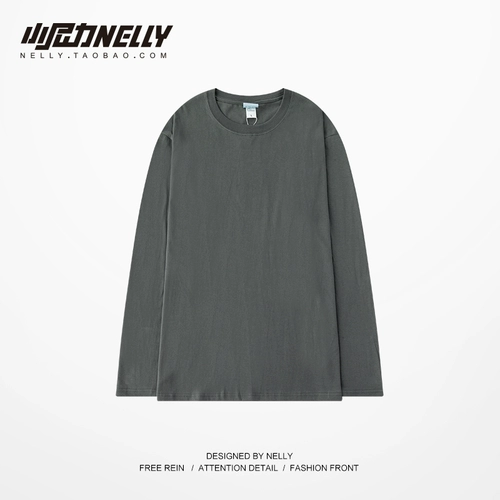 Брендовый хлопковый ретро базовый цветной приятный телу лонгслив подходит для мужчин и женщин, городской стиль