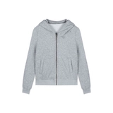 Спортивная толстовка с капюшоном, белая куртка с молнией, короткий кардиган, в американском стиле, облегающий крой