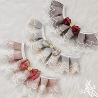 Милый чокер для принцессы, слюнявчик, аксессуар, ожерелье с бантиком, плетеный шарф