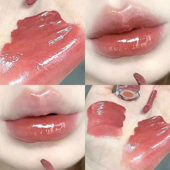 Clear lips~Mirror lip glaze, water-glossy lip gloss, waterproof non-stick cup, student girl's whitening, bare-faced, pure desire lipstick